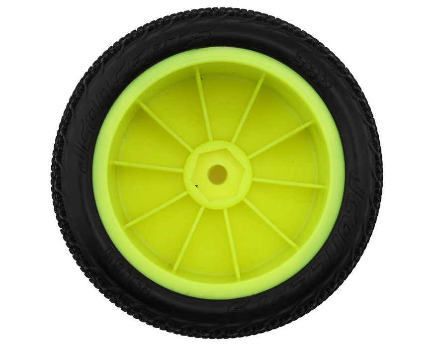 4169-201021 JConcepts 3DP 2.2" Pre-Mounted Rear Buggy Carpet Tires (Yellow) (2) (Pink) w/12mm Hex