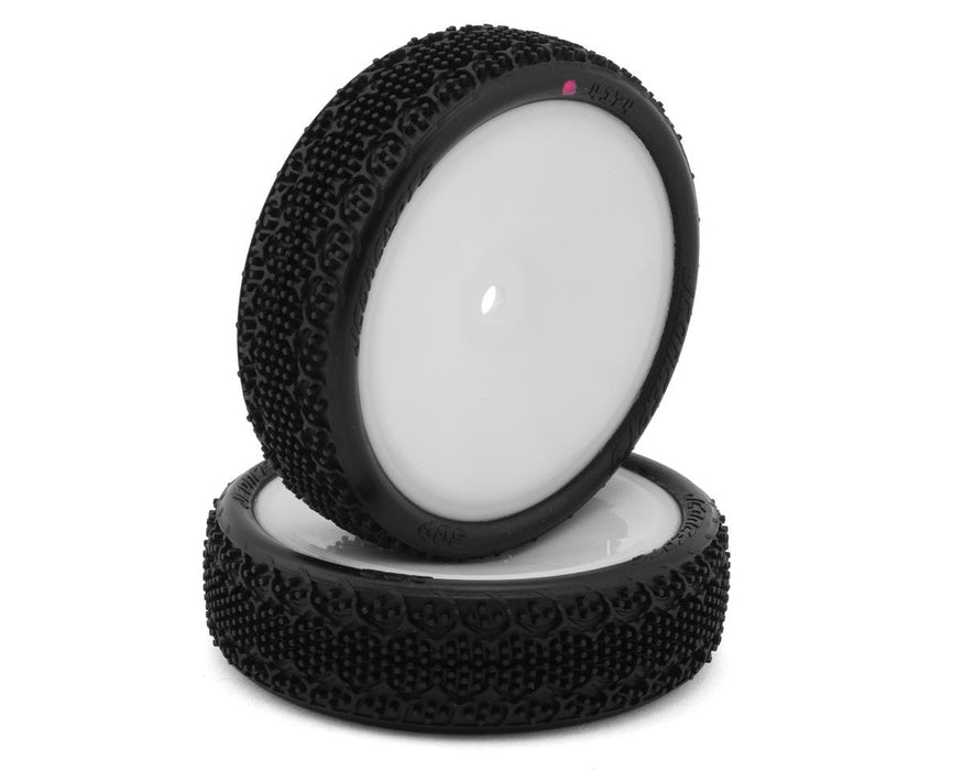 4174-101011 JConcepts 3DP 2.2" Pre-Mounted 2WD Front Buggy Carpet Tires (White) (2) (Pink) w/12mm Hex