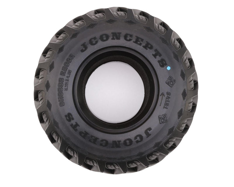 4181-01 JConcepts Cheese Racer 2.6" Monster Truck Tires (2) (Blue) w/Foam Inserts