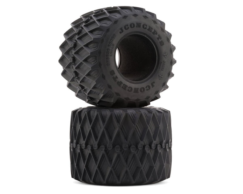 4181-05 JConcepts Cheese Racer 2.6" Monster Truck Tires (2) (Gold) w/Foam Inserts