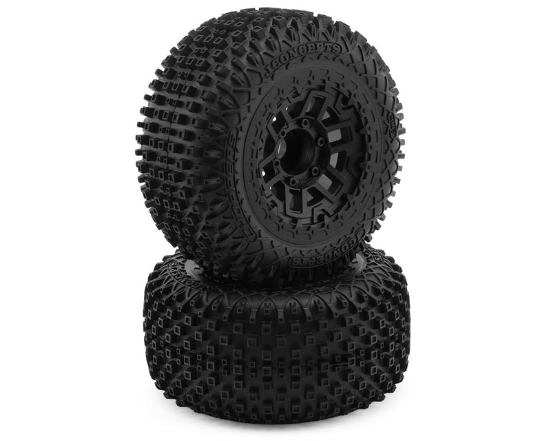 4187-39812 JConcepts Choppers 2.9" Monster Truck Pre-Mounted Tires (Platinum) (Black) (2) (Kraton® 4S/Maxx®) w/17mm Hex
