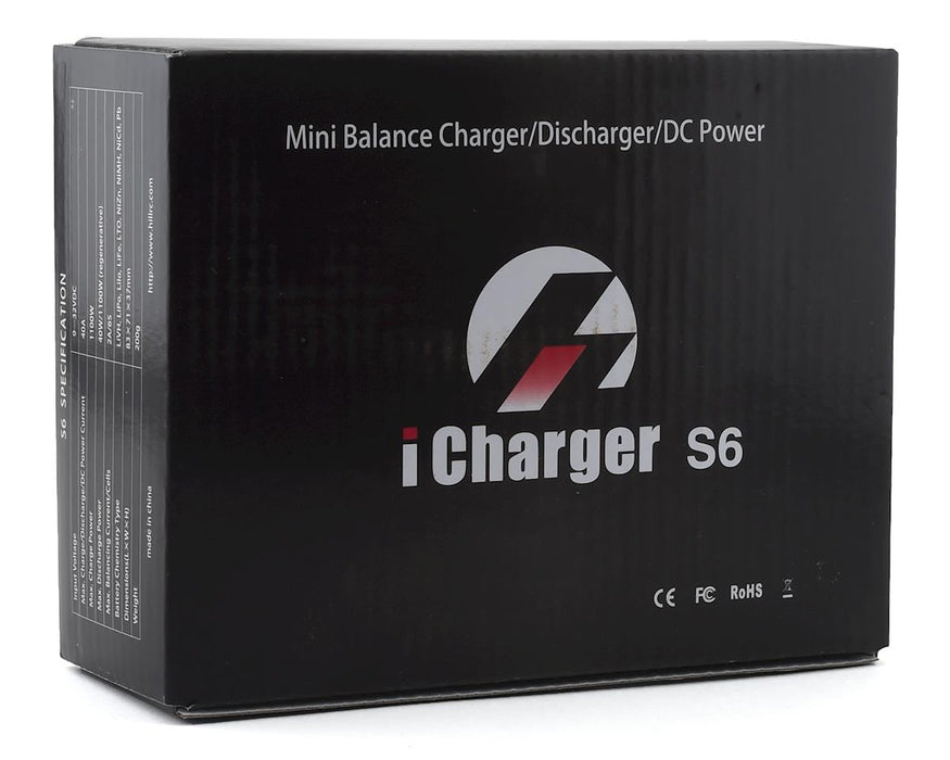 JUN-S6 Junsi iCharger S6 Lilo/LiPo/Life/NiMH/NiCD DC Battery Charger (6S/40A/1100W)