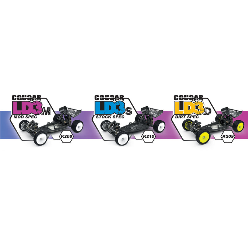 K210 - Schumacher Cougar LD3S 1/10 2WD Buggy Kit (Stock Spec)