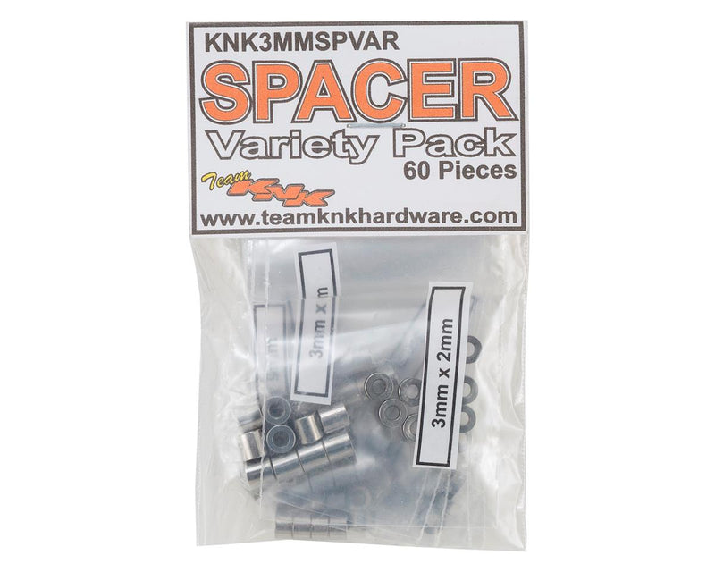 Team KNK Aluminum Spacer Variety Pack (60), Silver