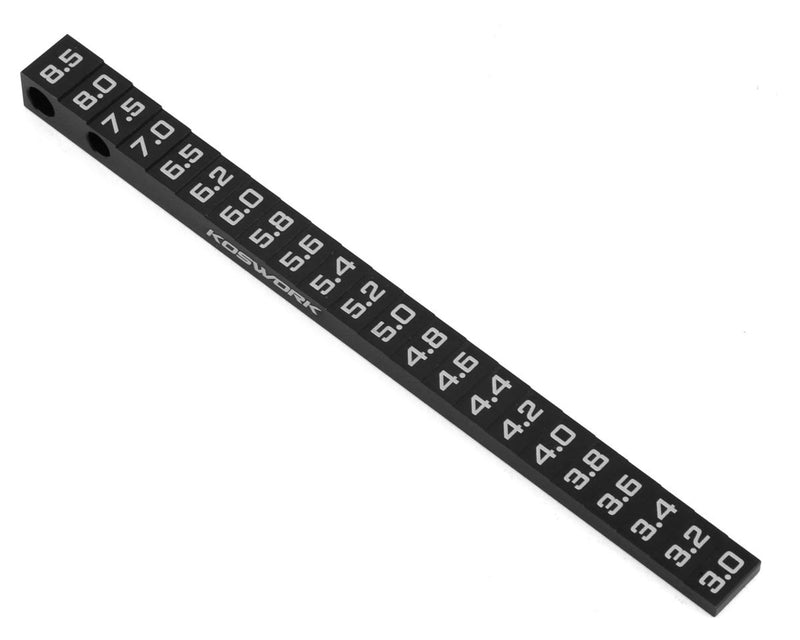 KOS13351 Koswork 1/12 & 1/10 On Road Ride Height Gauge (3.0-8.5mm)