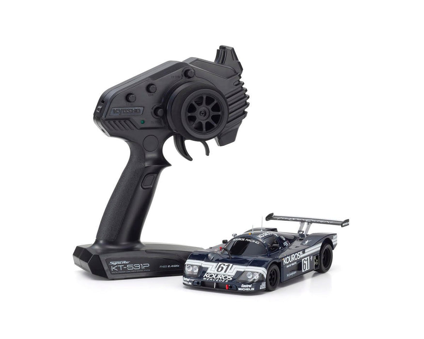 32362KR Kyosho MR-04 RWD Mini-Z Readyset w/Sauber Mercedes C9 1988 Body (Blue) w/KT-531P 2.4GHz Radio