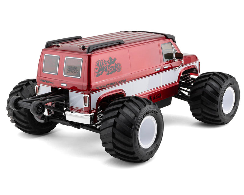 34491T1C Kyosho Fazer Mk2 Mad Van VE 1/10 4WD Readyset Brushless Monster Truck (Red) w/2.4GHz Radio