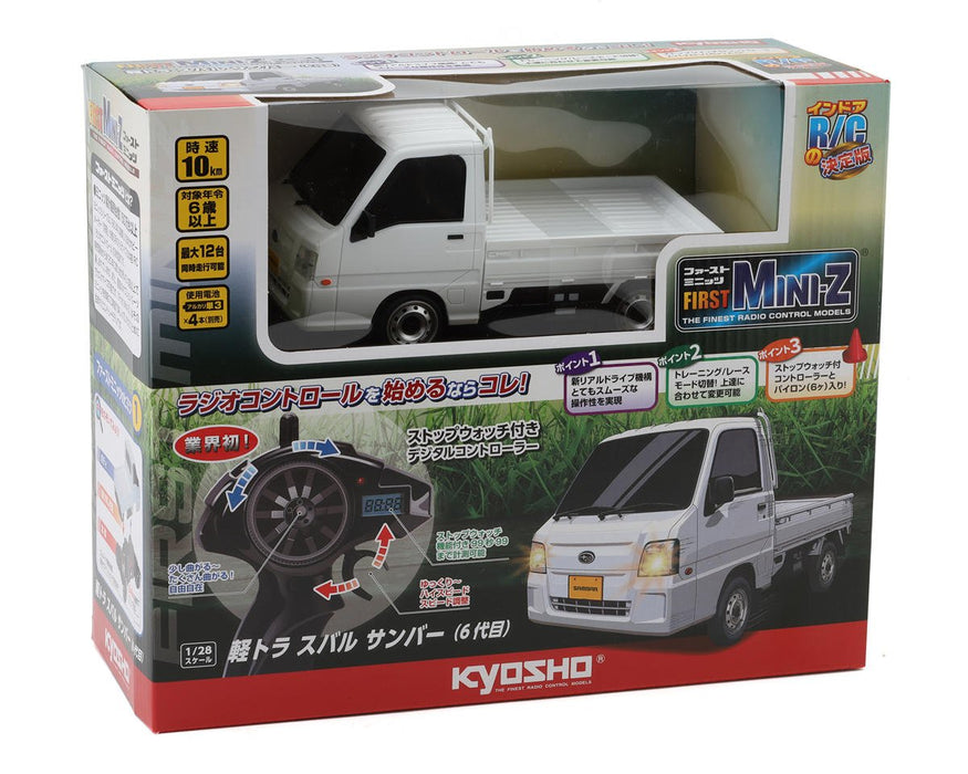 KYO66607  Kyosho First Mini-Z RWD ReadySet w/Subaru KEI Body (White) w/2.4GHz Radio