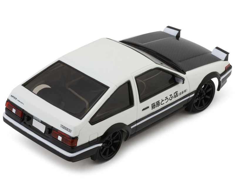 KYO66617A Kyosho First Mini-Z RWD ReadySet w/Toyota Sprinter Trueno AE86 Body (White/Black) w/2.4GHz Radio