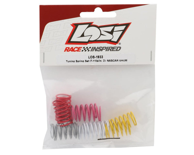 LOS-1933 Losi Tuning Spring Set (7-11lb/in, 2), On-Road: NASCAR GROM