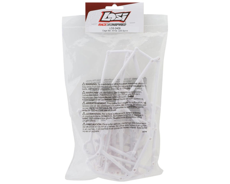 LOS-2409 LOSI 22S Sprint Cage Set (White)