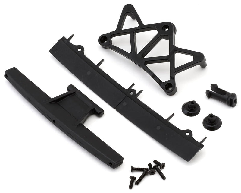 LOS-3781 Losi Asphalt Late Model Grom Clipless Body Mount & Spoiler Set
