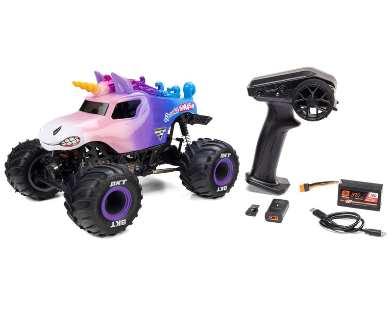 LOS01026T5 Losi 1/18 Mini LMT 4x4 Brushed RTR Monster Truck (Sparkle Smash) w/SLT2 2.4GHz Radio, Battery & Charger