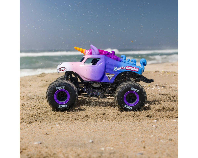 LOS01026T5 Losi 1/18 Mini LMT 4x4 Brushed RTR Monster Truck (Sparkle Smash) w/SLT2 2.4GHz Radio, Battery & Charger
