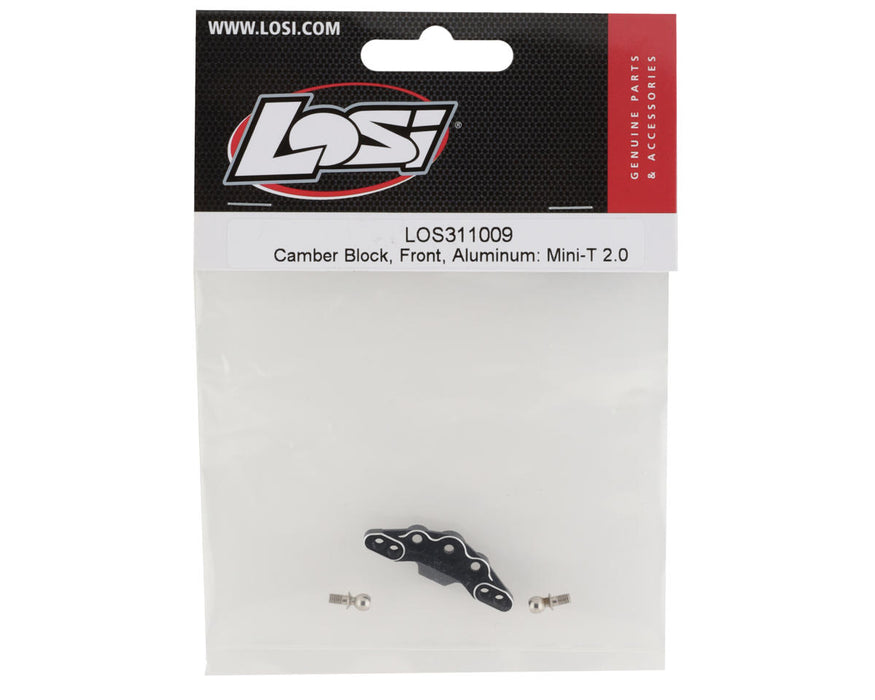 LOS311009 Losi Mini-T 2.0 Aluminum Front Camber Block (Black)