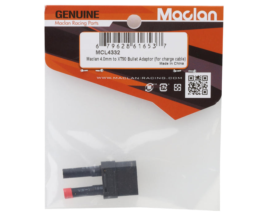 MCL4332 Maclan 4.0mm to XT90 Bullet Adaptor (for charge cable)