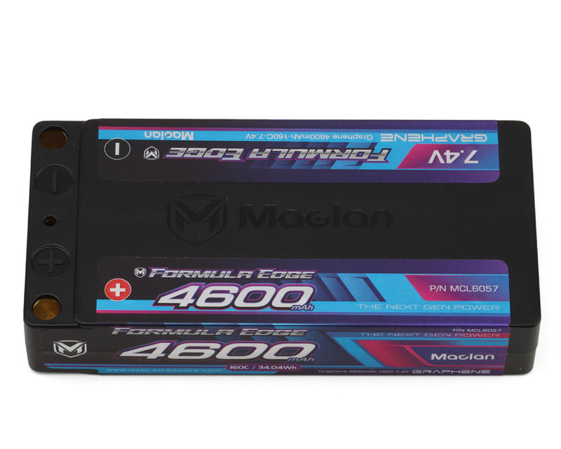 MCL6057 Maclan Formula Edge 2S 160C Shorty LiPo Battery (7.4V/4600mAh) w/5mm Bullets