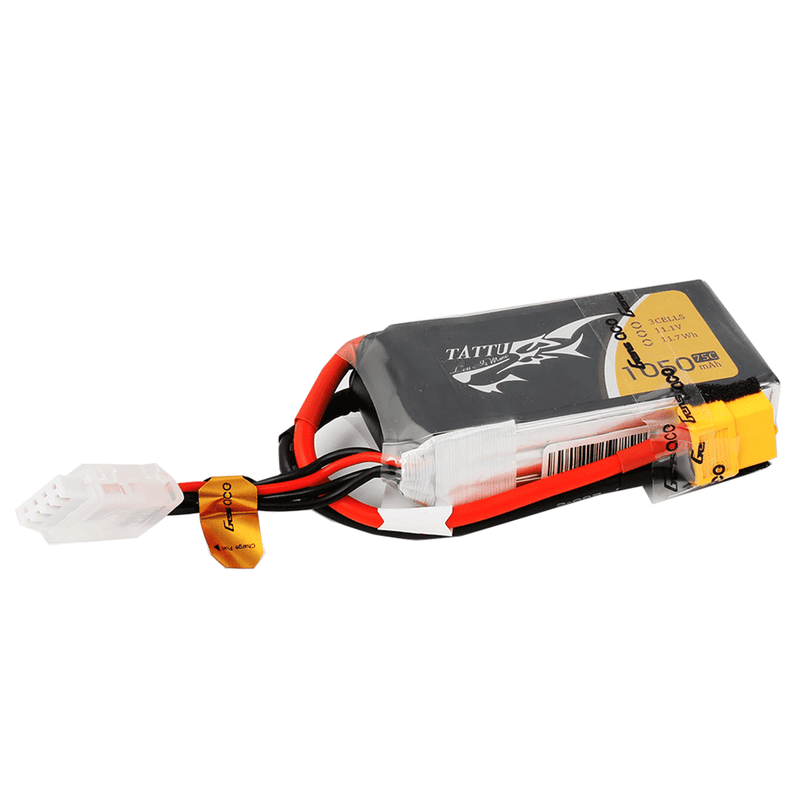 RER31324 REDCAT Tattu 1050mAh 11.1V 75C 3S1P Lipo Battery Pack With XT60 Plug