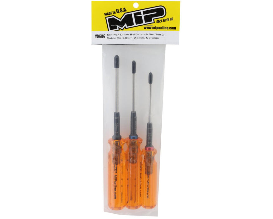 9606 MIP Gen 2 Metric Ball End Hex Driver Wrench Set (2.0, 2.5 & 3.0mm)