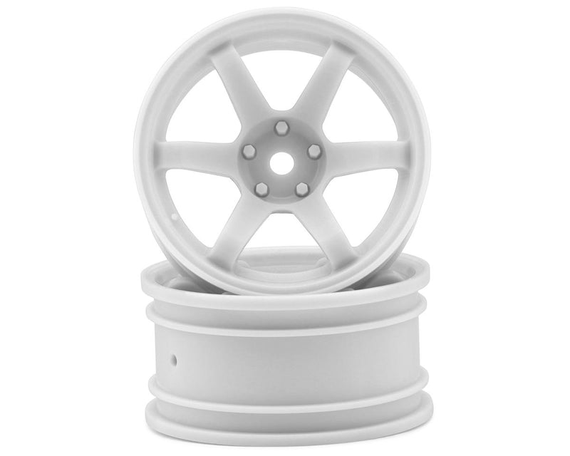 832302W MST TE37 1/10 High Traction Drift Wheels (White) (2) (7mm Offset) w/Mounting Foam