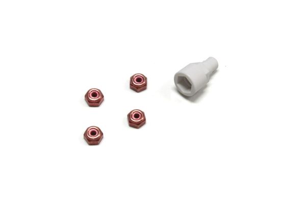 MZW13R Kyosho Color Nylon Nut (Red)