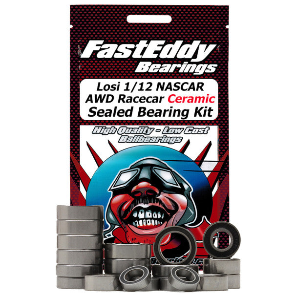 TFE9451 FastEddy Bearings Losi 1/12 NASCAR AWD Racecar Ceramic Sealed Bearing Kit