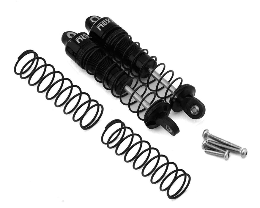 NX-430-B NEXX Racing Mini-B/T-2.0 Rear Aluminum Oil-Filled Shocks (Black) (2)