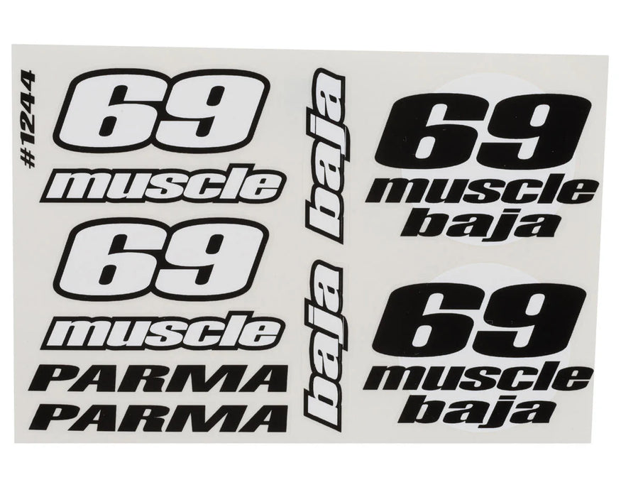 1244 Parma PSE 1/10 '69 Muscle Baja Short Course Body (Clear)