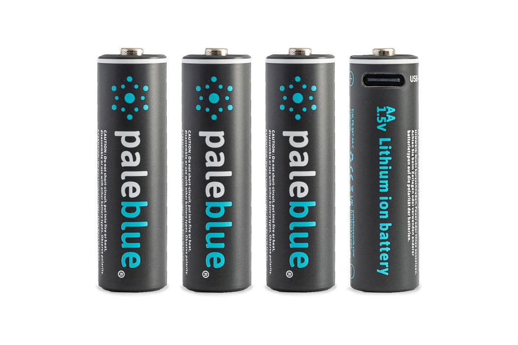 PBLPBAAC Pale Blue  Lithium Ion Rechargeable AA Batteries 4pk