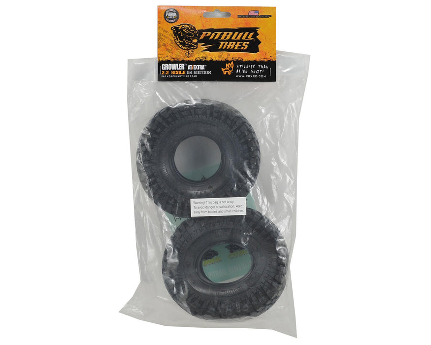 PBTPB9008NK Pit Bull Tires Growler AT/Extra 2.2" Scale Rock Crawler Tires (2) (PAP)