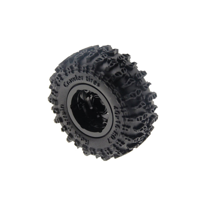 PHB7608 Powerhobby Axial SCX30 0.7" Brass Wheels / Tires (4) Black Type A