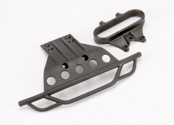 5835 Traxxas Bumper, front/ bumper mount, front (black) 2wd Slash