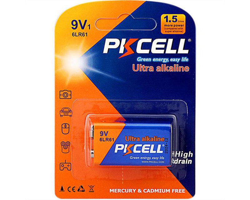 6LR61 9V PKCell Ultra Alkaline 9V Battery