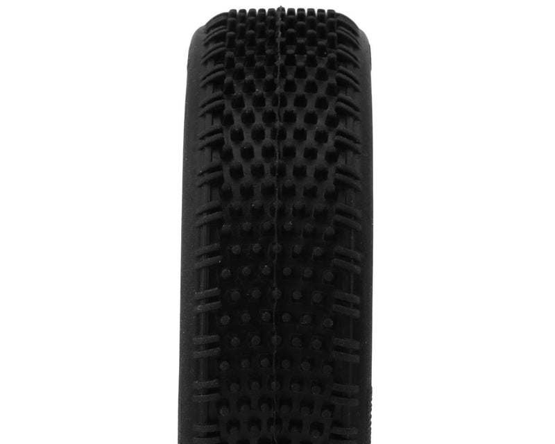 3070-C4-W Pro-Motion Viper 2.2" 2WD Front LP Carpet 1/10 Pre-Mounted Buggy Tires (White) (C4 Red/Soft) (2) w/12mm Hex