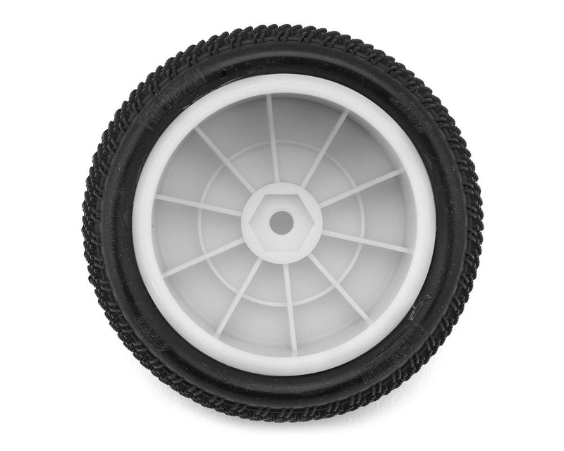 PMT3090-C3-W Pro-Motion Viper 2.2" Rear LP Carpet 1/10 Pre-Mount Buggy Tire (White) (2) (C3 Green/Medium)