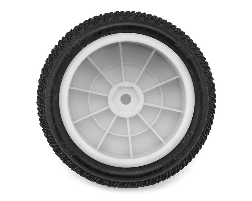 PMT3090-C3-W Pro-Motion Viper 2.2" Rear LP Carpet 1/10 Pre-Mount Buggy Tire (White) (2) (C3 Green/Medium)