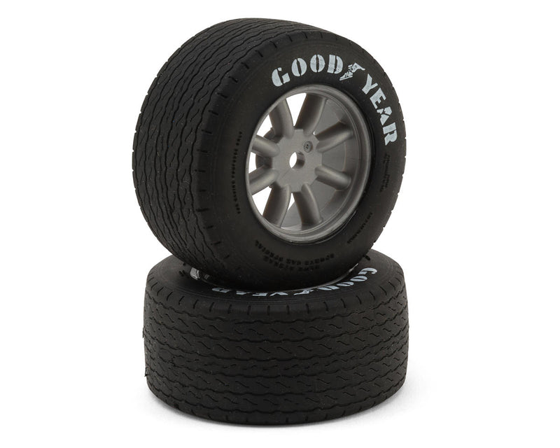 PRO1036310 Pro-Line Losi® NASCAR® Goodyear Blue Streak VTA Front Pre-Mounted Tires (Grey) (2)