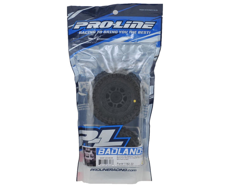 PRO1182-22 Pro-line 1/10 Badlands Front/Rear 2.2"/3.0" SC Mounted 12mm slash 2wd rear/slash 4x4 front or rear