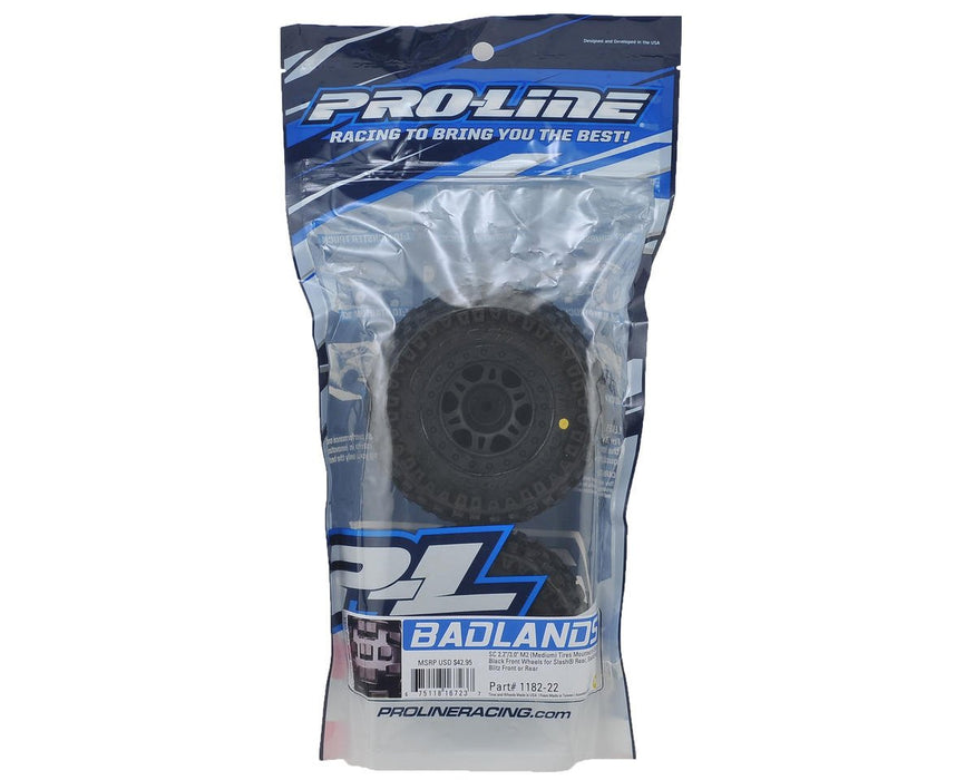 PRO1182-22 Pro-line 1/10 Badlands Front/Rear 2.2"/3.0" SC Mounted 12mm slash 2wd rear/slash 4x4 front or rear
