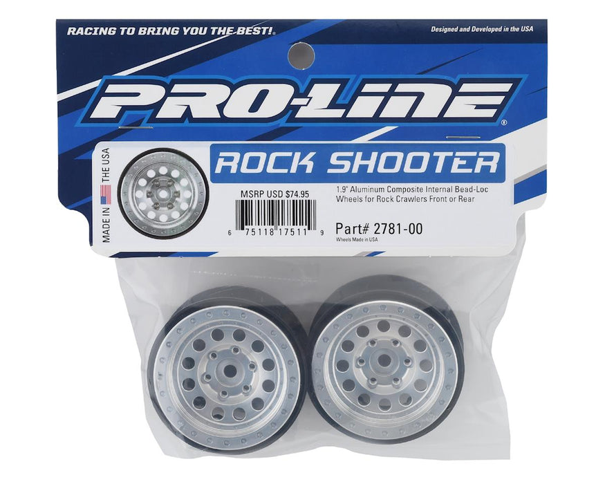 2781-00 Pro-Line Rock Shooter 1.9" Aluminum Composite Internal Bead-Loc Wheels (2)