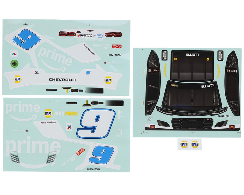 PRO371721 Pro-Line Losi NASCAR® Chase Elliott #9 Amazon Prime 2025 Chevy Camaro Pre-Painted Body (Blue) (Limited Edition)