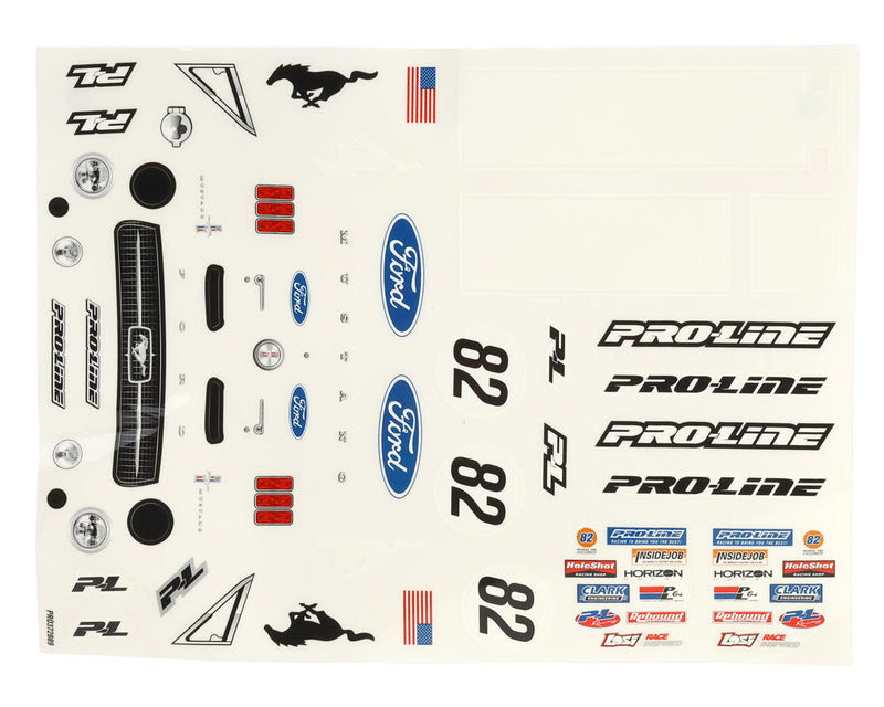 PRO372817 Pro-Line 1/12 Losi NASCAR 1968 Ford Mustang VTA Body (Clear)