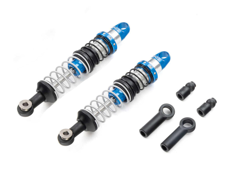 PRO631603 Pro-Line Pro-Spec Scaler Aluminum Oil-Filled Threaded Dual-Spring Crawler Shocks (Silver/Blue) ( 80-85mm) (2)