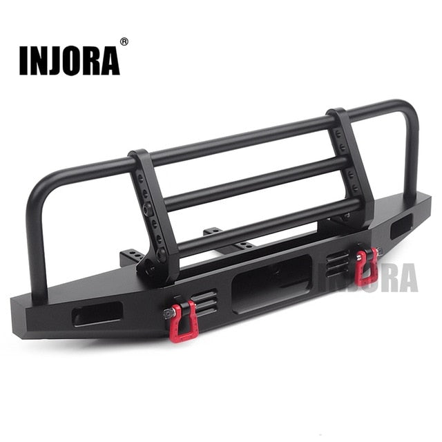INJORA Adjustable Metal Front Bumper for TRX4 SCX10 & SCX10 II CRAW18184_BK