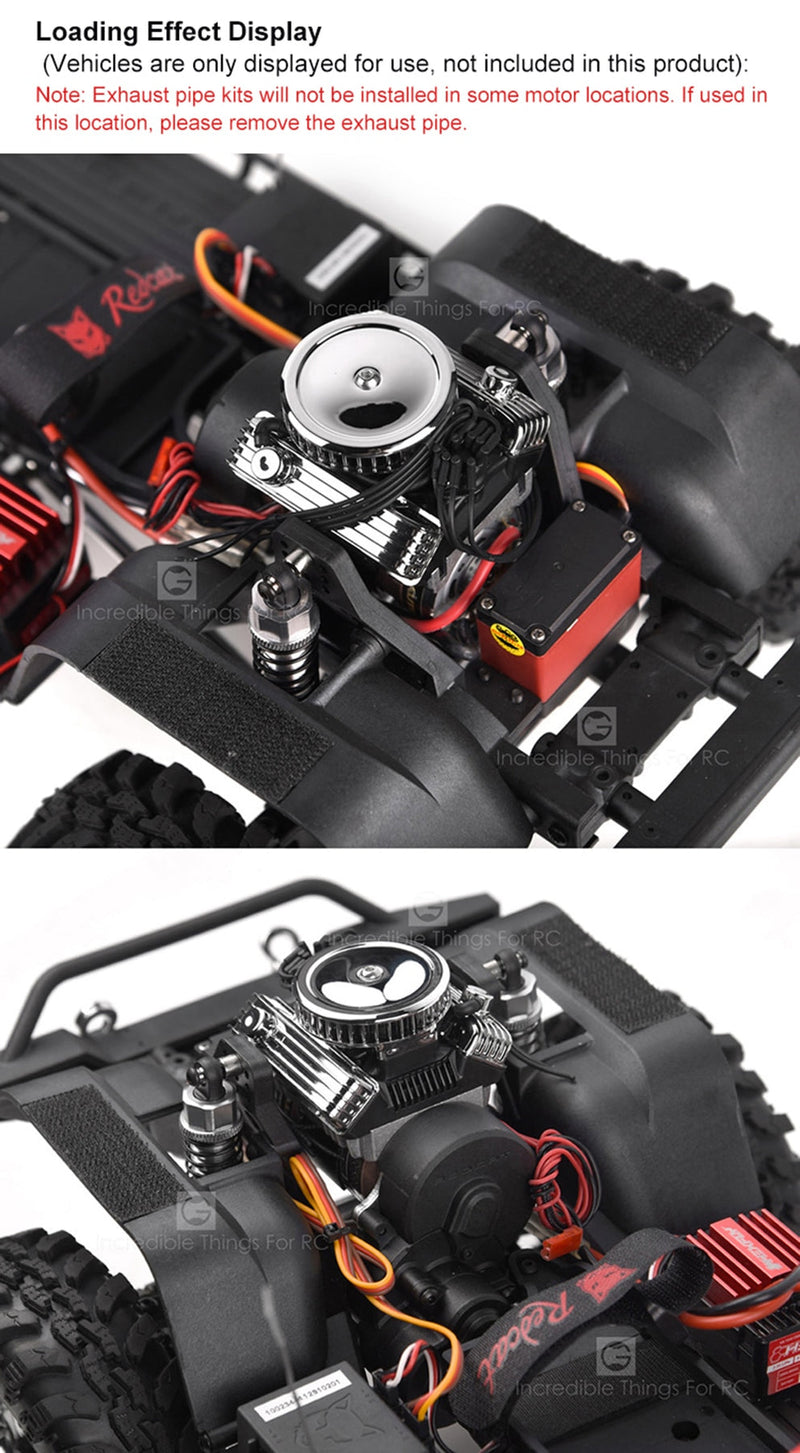 INJORA F82 V8 Simulate Engine Motor Cooling Fans Radiator For 1/10 RC Crawler