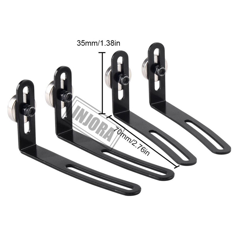 CRAW18004 INJORA 4PCS Shell Body Mount Metal L-Bracket With Magnet For SCX10 II