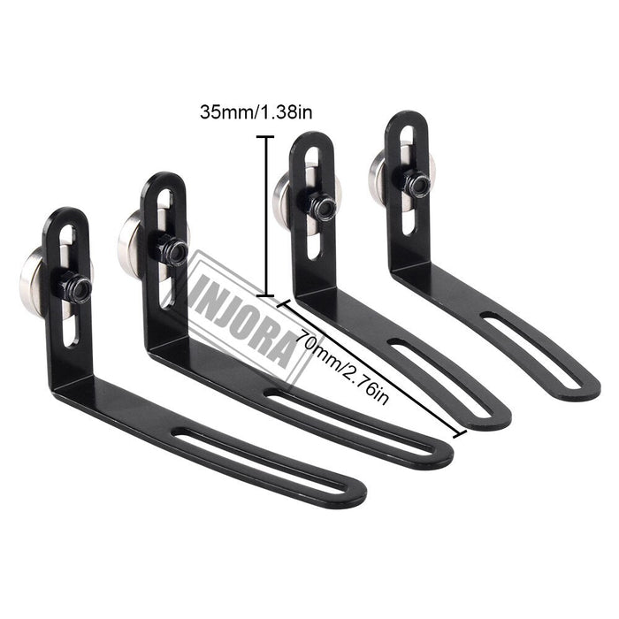 CRAW18004 INJORA 4PCS Shell Body Mount Metal L-Bracket With Magnet For SCX10 II
