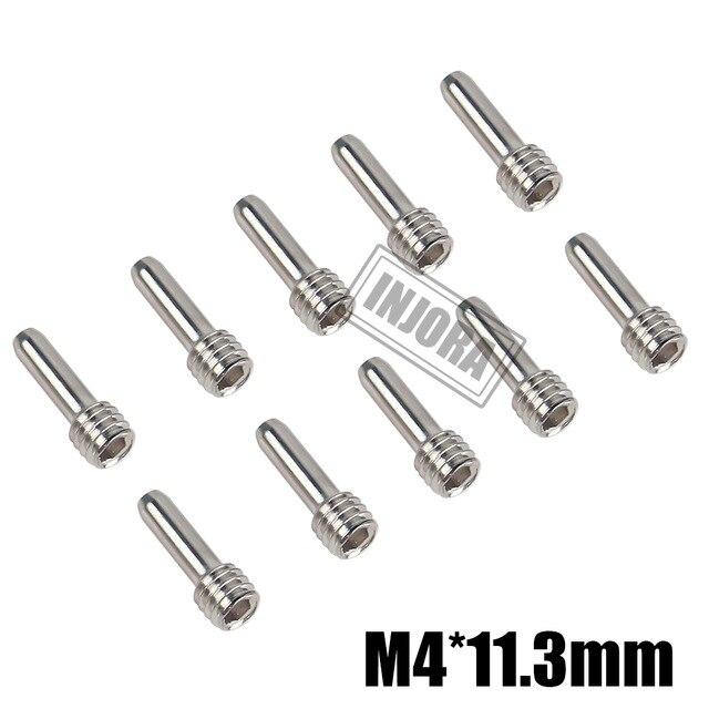INJORA 10Pcs Stainless Steel M4 Headless Hexagon Driveshaft Screw Pins For 1/10 RC Crawler