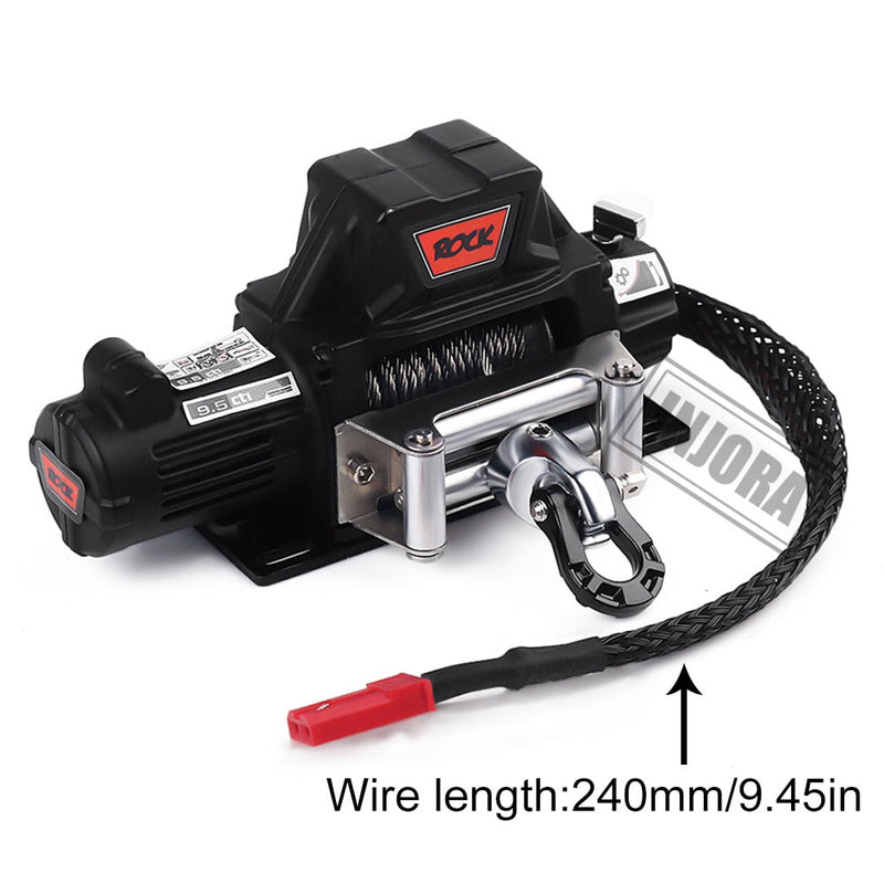 CRAW18289_BK INJORA Metal Automatic Winch Wireless Remote Controller System For 1/10 RC Crawler