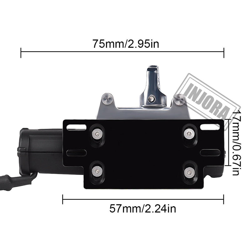 CRAW18289_BK INJORA Metal Automatic Winch Wireless Remote Controller System For 1/10 RC Crawler